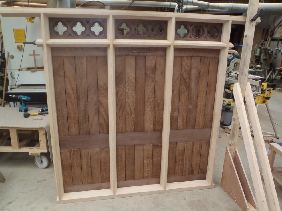Oak screen - construction