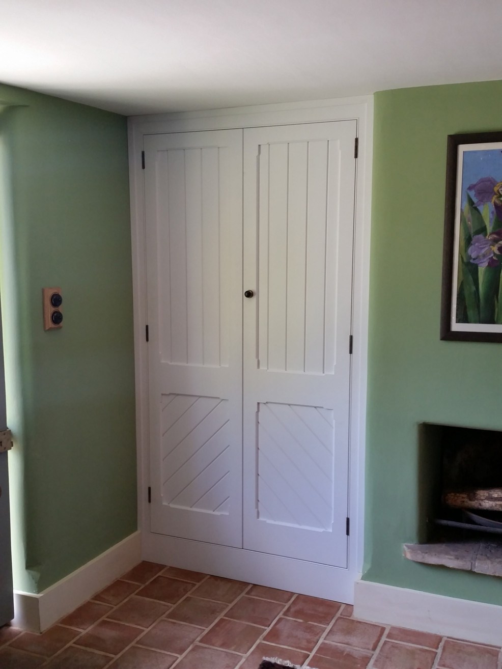 Victorian-style cupboard installed and painted