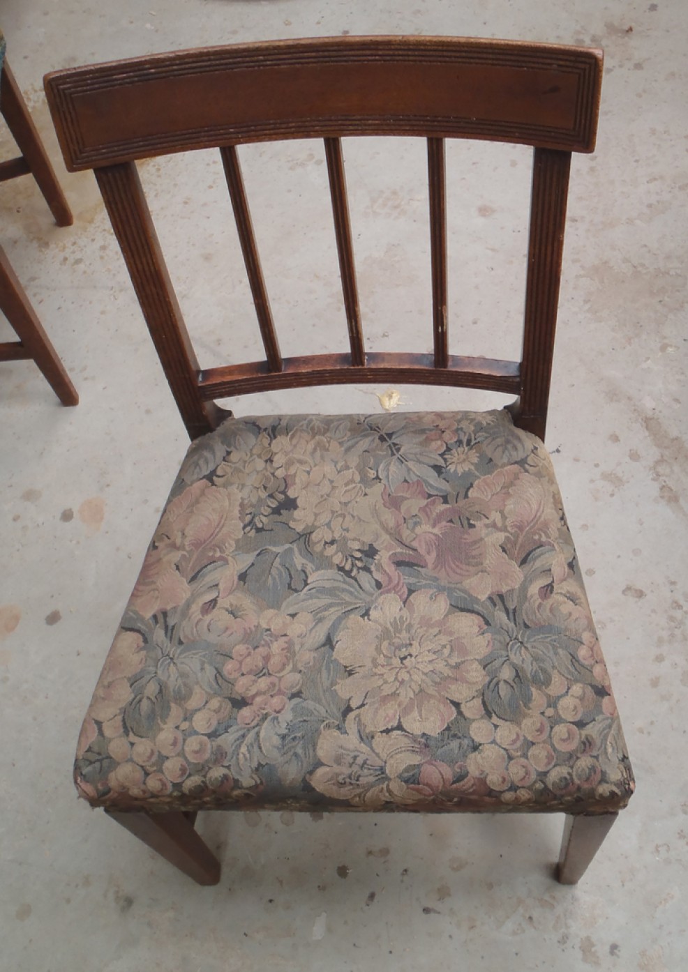 Dining chair reupholstered
