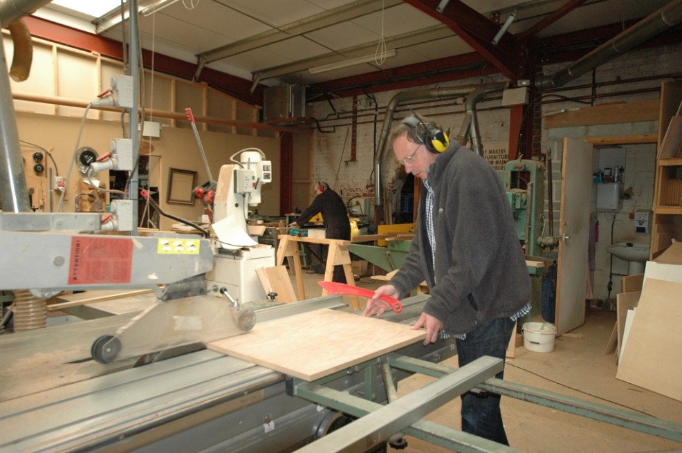 David Bartram in the workshop
